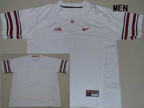 Men%27s Ohio State Buckeyes Customized College Football Nike 2016 White Limited Jersey